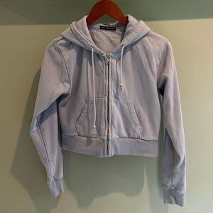 Brandy Melville cropped zip up sweatshirt
